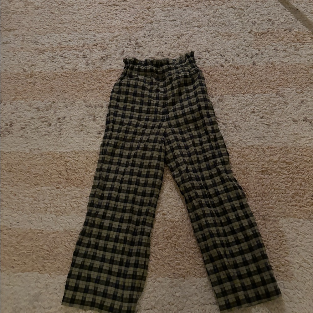 Ganni Checkered Flared Pant, Sz 34 NWOT